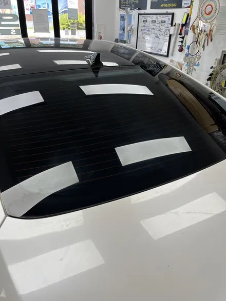 청량 SM5 뒷유리 썬팅 재시공 | 🚗 급한 부위부터 정확하게!! 후면 시야 불편 해결! SM5 부분 썬팅 시공 / 울산광역시 울주군