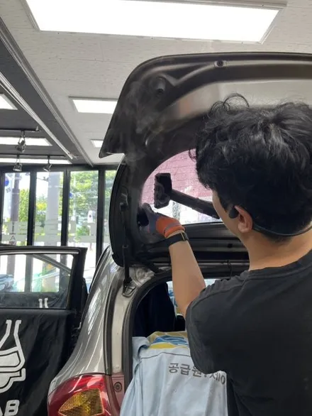 온양 모닝 전체 썬팅 재시공｜솔라가드 스모크 전면 35% 측후면 15% | 🚗 썬팅 상태 안 좋을 땐 전체 교체가 답! / 울산광역시 울주군