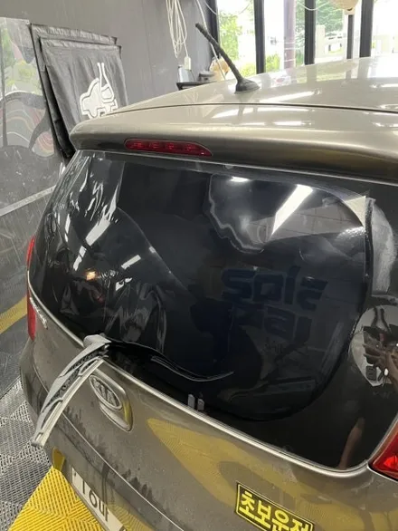 온산공단 모닝 전체 썬팅 재시공 | 솔라가드 스모크 전면 35% / 측·후면 15% | 🚙 열차단력 되살리기! / 울산광역시 울주군