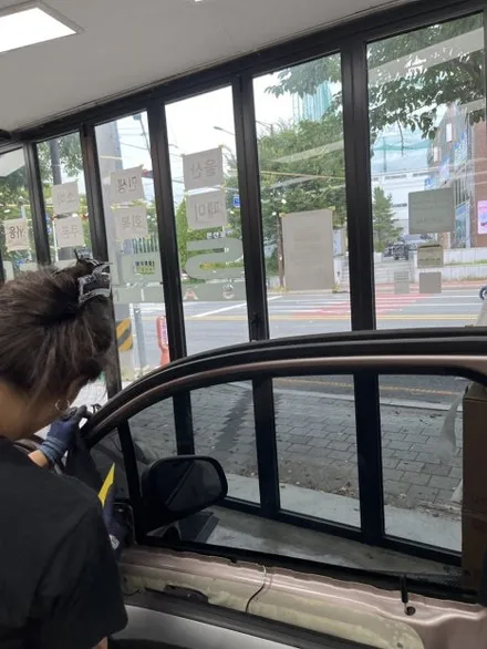 청량 스파크 전체 썬팅 재시공 | 솔라가드 스모크 전면 35%, 측후면 15% | 🚗 사이드미러가 안 보일 정도? 스파크 썬팅 교체!! 운전 시야 방해하는 오래된 썬팅 / 울산광역시 울주군