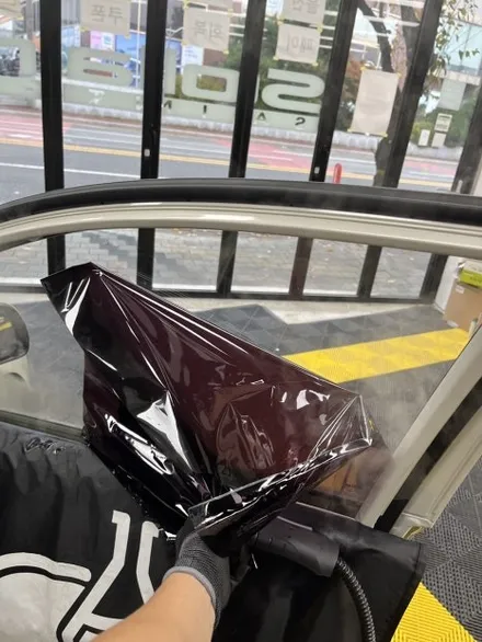 망양 모닝 전체 썬팅 재시공  | 솔라가드 스모크 전면 35% 측후면 15% | 🚗  썬팅 재시공, 변색된 필름은 교체가 답입니다 / 울산광역시 울주군