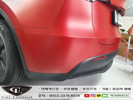 테슬라 모델Y 전체랩핑 시공 / 3M 2080 사틴 뱀파이어 레드 / 인천랩핑 / 구월동랩핑 / 카 리미티드[CAR CARLIMITED] / 인천, 부평, 부천
