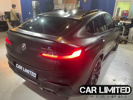 BMW X4M 전체랩핑 시공 / 에이버리 슈프림 사틴 블랙 / 인천랩핑 / 구월동랩핑 / 랩핑 / 카 리미티드[CAR LIMITED] / 인천, 부평, 부천