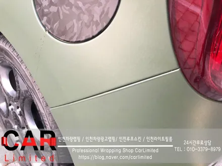 자동차랩핑#13 모닝 - 3m 매트 밀리터리 그린 / 쉐도우 블랙 풀랩핑 및 라이트필름 / 휠 랩핑 시공 / Professional Wrapping Shop CAR Limited / 인천 남동구 구월동