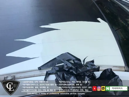 자동차랩핑#27 르노 SM5 루프스킨 재시공 / Professional Wrapping Shop CAR Limited / 인천 남동구 구월동
