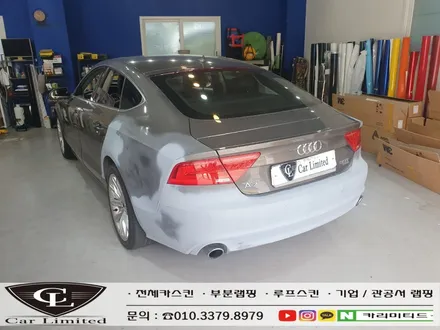 아우디 A7 전체랩핑 시공 / 에이버리 슈프림 유광 화이트 / 인천랩핑 / 구월동랩핑 / 카 리미티드[CAR CARLIMITED] / 인천, 부평, 부천