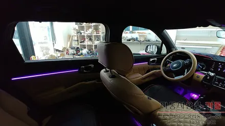 기아 MQ4 쏘렌토 DMX 엠비언트 라이트 시공 풋등 순정엠비언트가 없어도 비노출 아크릴 무드등 대전 세종 / 대전 대덕