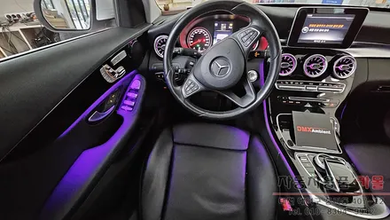 대전 2015 벤츠C클래스 W205 C200d 엠비언트 라이트 무드등과 송풍구 엠비언트 시공 / 대전, 청주, 세종