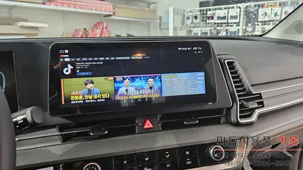 대전 스포티지NQ5 안드로이드 올인원 설치 카나로X-PLUS 12.3인치와 AHD후방카메라
