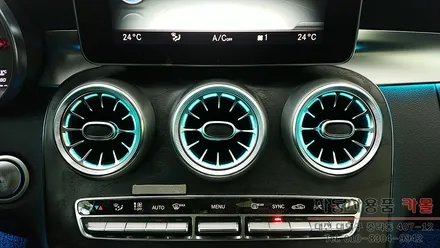 벤츠C클래스 w205 송풍구 엠비언트 무드등 추가 시공 대전엠비언트 DMX전문점 / 대전 대덕
