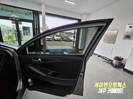 제주 YF소나타 나노필름 이지스 GR 반사 필름 썬팅 재시공 작업 / 제주시 오라삼동