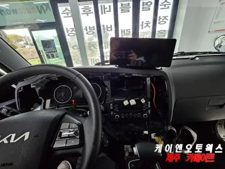 봉고3 K-로이드 12.3인치 안드로이드 올인원 네비, AHD 후방카메라 설치 그리고 썬팅 재시공 작업! / 제주시 오라삼동