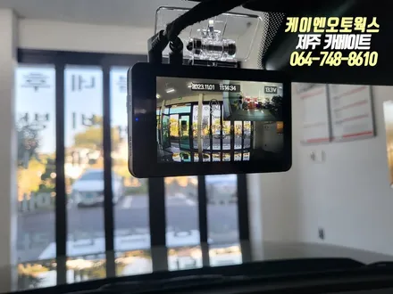 제주 캐스퍼 레이노 프레스토 R1 썬팅, 현대 모비스 LQ3000 블랙박스, 아이볼트 미니 보조배터리 설치 / 제주시 오라삼동