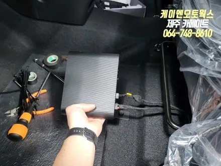 제주 캐스퍼 레이노 프레스토 R1 썬팅, 현대 모비스 LQ3000 블랙박스, 아이볼트 미니 보조배터리 설치 / 제주시 오라삼동