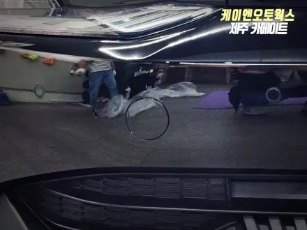 EV6 자동차 전면 주차 감지기, 모비스 순정 전방 센서 설치 작업기 / 제주시 오라삼동