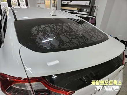 아이오닉 보라빛 변색 필름, 레이노 프레스토 R1 열차단 틴팅지 썬팅 재시공 / 제주시 오라삼동