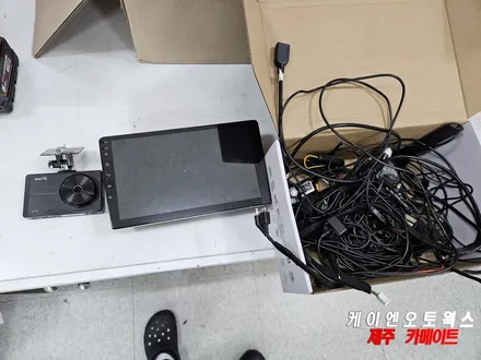 제주 쉐보레 콜벳 안드로이드 올인원 네비, 후방카메라, 블랙박스 설치 작업기 / 제주시 오라삼동