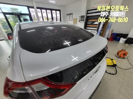 제주 아이오닉 자동차 썬팅 재시공 작업 / 티벡스 용품 레이노 프레스토 R1 필름 추천 / 제주시 오라삼동