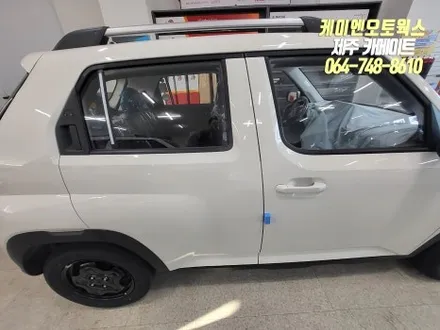 캐스퍼 신차 레이노 R1 썬팅, 현대모비스 S500PLUS 블랙박스, SR100 헤드업디스플레이HUD 설치 작업 / 티벡스 전용 상품 튜닝 / 제주시 오라삼동