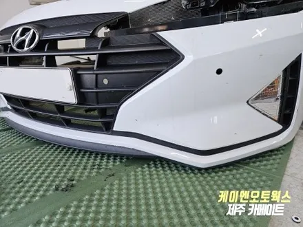 제주 아반떼AD 자동차 전면 주차 감지기 전방 센서 순정 부품 장착 튜닝기 / 제주시 오라삼동