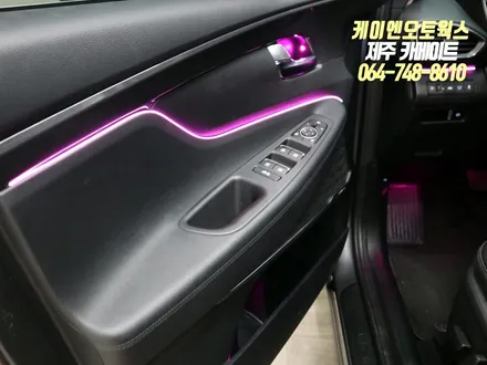 제주 더뉴싼타페 실내 LED 엠비언트 무드등 시공 / 제주시 오라삼동