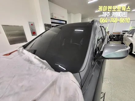 제주 싼타페DM 변색된 썬팅 재시공 작업 / 레이노 프레스토 R2 티벡스 프리미엄 전용 제품 / 제주시 오라삼동