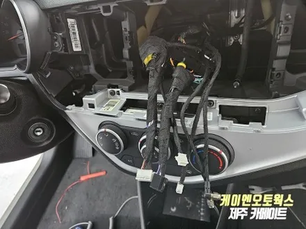 제주 올뉴 모닝 케이픽 안드로이드 올인원 네비, AHD 후방카메라 설치 작업 / 제주시 오라삼동
