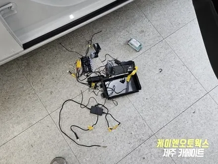 쉐보레 말리부 고객님 보유 안드로이드 올인원 네비, 어라운드뷰 설치 작업 / 제주시 오라삼동