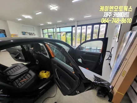 제주 폭스바겐 파사트 레이노 프레스토 R1 썬팅 작업 / 윈도우틴팅 재시공 / 제주시 오라삼동
