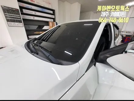 제주 엑센트 레이노 프레스토 R1 열차단 썬팅 재시공 작업 / 제주시 오라삼동