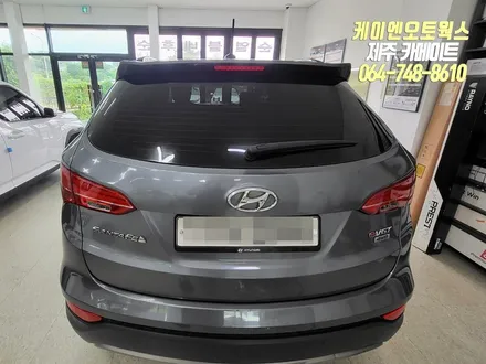 제주 싼타페DM 변색된 썬팅 재시공 작업 / 레이노 프레스토 R2 티벡스 프리미엄 전용 제품 / 제주시 오라삼동