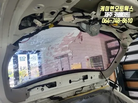 제주 기아 포르테 해치백 레이노 프레스토 R2 썬팅 재시공 작업 / 제주시 오라삼동