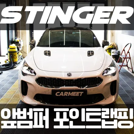 부산 랩핑 스팅어 범퍼랩핑으로 블랙포인트 만들기 / 부산 명지동