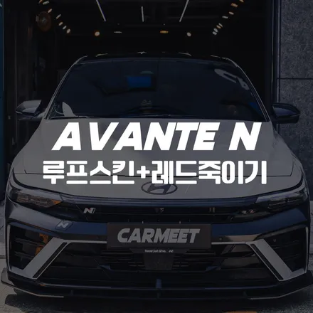 부산 루프스킨 아반떼N 레드라인 죽이기와 고광택루프스킨 (명지 에코델타) / 부산 명지동