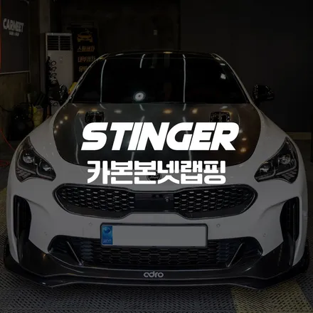 부산 랩핑 스팅어 카본 본넷 랩핑으로 스포티하게 (명지 에코델타) / 부산 명지동