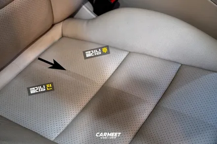 명지스팀세차 벤츠glk 실내집중세차가 시급한 필요한 차량 카밋에서 작업하였습니다. / 부산 강서구