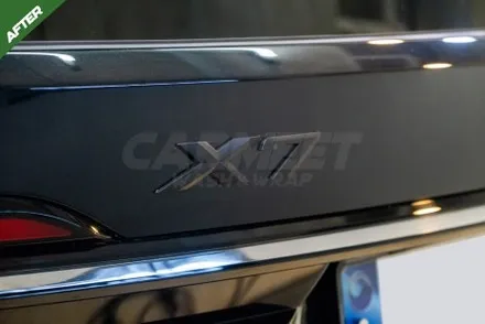 부산 BMW X7 실내랩핑 핸들카본랩핑 블랙 레터링 교체 후기 / 부산 명지동