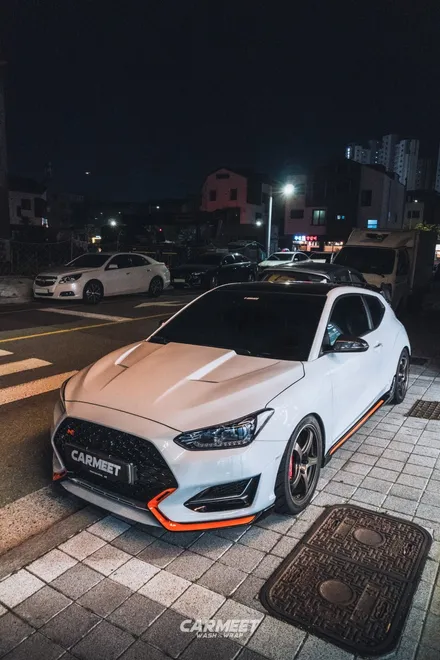 부산 포인트 부분 랩핑 벨로스터N 레드죽이기로 변신하기 (김해 창원) / 부산 명지동