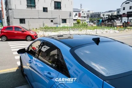 부산 랩핑 아반떼N 루프스킨 카본 본넷 랩핑으로 스포티하게 / 부산 명지동