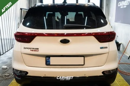 부산 포인트 랩핑 스포티지 도어캐치 스포일러 부분 시공 (명지 에코델타) / 부산 명지동
