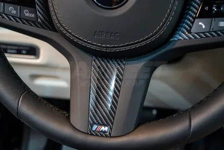 부산 BMW X7 실내랩핑 핸들카본랩핑 블랙 레터링 교체 후기 / 부산 명지동