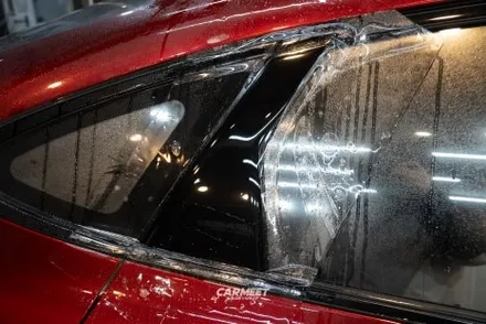 부산 전체랩핑 카밋에서 쏘나타 디엣지 고광택 레드 후기 (명지 에코델타) / 부산 명지동