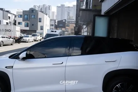 부산 BYD 씨라이언7 투톤랩핑전문점 고광택블랙 (명지 에코델타) / 부산 명지동