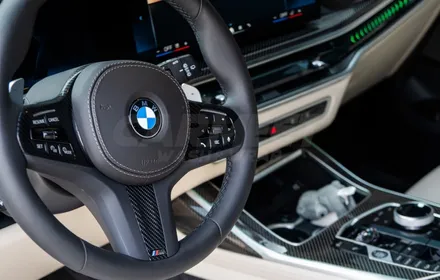 부산 BMW X7 실내랩핑 핸들카본랩핑 블랙 레터링 교체 후기 / 부산 명지동