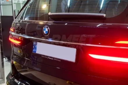 부산 BMW X7 실내랩핑 핸들카본랩핑 블랙 레터링 교체 후기 / 부산 명지동