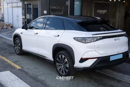 부산 BYD 씨라이언7 투톤랩핑전문점 고광택블랙 (명지 에코델타) / 부산 명지동