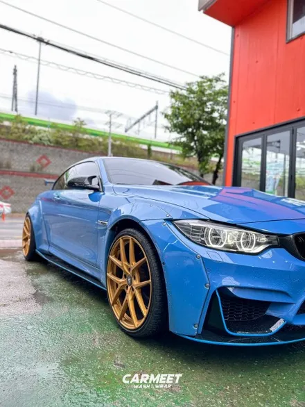 부산명지랩핑 bmw M4 컨버터블 고광택 전체랩핑 시공기 / 부산 강서구