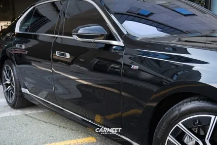 부산 강서구 명지 BMW 7시리즈 석회물 제거 광택과 유리막코팅 / 부산 명지동
