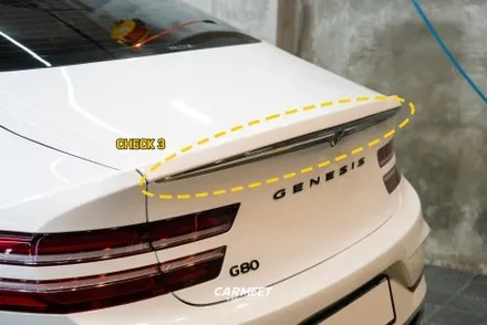 부산 크롬죽이기 제네시스 G80 크롬죽이기 블랙 라인 만들기 (명지 에코델타) / 부산 명지동