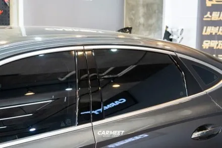 부산 랩핑 쏘나타 디엣지 크롬죽이기 깔끔한 블랙 만들기 (명지 에코델타) / 부산 명지동